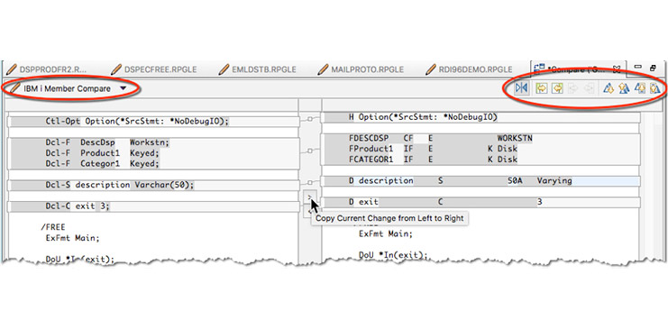 Figure 3. IBM i Member compare