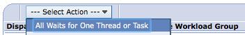 Figure 5. Select All Waits for One Thread or Task to drill down