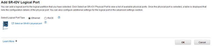 Figure 4. Select an SR-IOV physical port