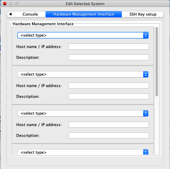 Figure 1. The Hardware Management Interface pane 