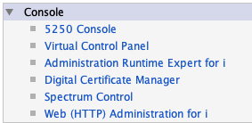 Figure 4. Console tasks 