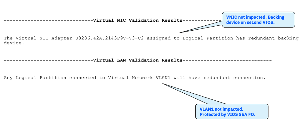Figure 8. VNIC and VLAN audit trail results