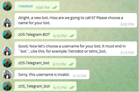 Use the /newbot command to create a new bot using BotFather.