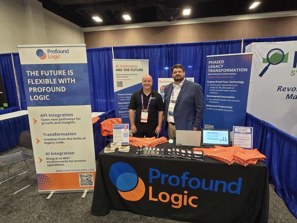Figure 2. L to R: Alex Roytman and Brian May at the Profound Logic booth at COMMON POWERUp 2024