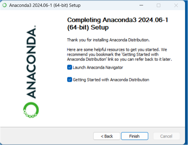 Figure 6. End of Anaconda installation (click to expand)