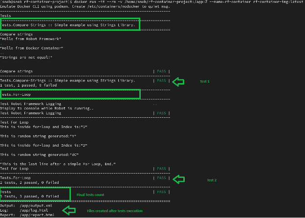 Figure 10: Result of Docker run command.