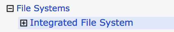 Figure 1. The Integrated File System task